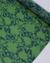 Tecido Crepe Koshibo Leve Italiano Rascunho Floral Tons de Verde