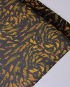 Tecido Crepe Chiffon Texturizado Italiano Animal Print Abtrato Tons de Amarelo e Marrom