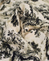 Tecido Viscose Premium Toile de Jouy Preto e Creme