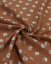 Tecido Viscose Poá Estampado Offwhite e Argila
