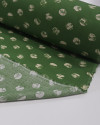 Tecido Viscose Poá Estampado Offwhite e Verde