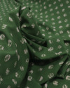 Tecido Viscose Poá Estampado Offwhite e Verde