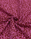 Tecido Viscose Texturizada Animal Print Marrom e Rosa