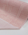 Tecido Viscose Texturizada Listras Geométricas Creme e Rosa Chá