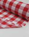 Tecido Oxford Quadriculado Branco e Vermelho