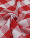 Tecido Oxford Quadriculado Branco e Vermelho