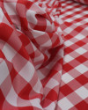 Tecido Oxford Quadriculado Branco e Vermelho