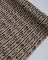 Tecido Viscose Texturizada Listrado Étnico Preto e Nude