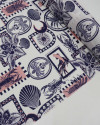 Tecido Viscose Multi Estampas em Recortes Rosa, Azul e Branco