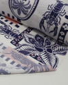 Tecido Viscose Multi Estampas em Recortes Rosa, Azul e Branco