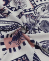 Tecido Viscose Multi Estampas em Recortes Rosa, Azul e Branco