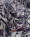 Tecido Viscose Multi Estampas em Recortes Rosa, Azul e Branco
