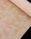 Tecido Viscose Premium Toile de Jouy Rosé e Creme