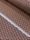 Tecido Crepe Silk Italiano Micro Geométrico Rosa e Bege