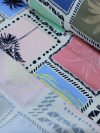 Tecido Viscose Italiano Estampa de Lenço e Folhas Colorido