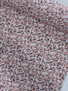 Tecido Tricoline Italiano Micro Floral Rosé e Branco