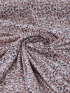 Tecido Tricoline Italiano Micro Floral Rosé e Branco