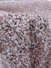 Tecido Tricoline Italiano Micro Floral Rosé e Branco