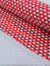 Tecido Tricoline Italiano Arcos Vermelho e Branco