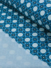 Tecido Tricoline Italiano Fibras Azul e Branco