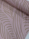 Tecido Viscose Italiano Flores Abstratas Rosé e Bege