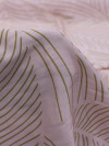 Tecido Viscose Italiano Flores Abstratas Rosé e Bege
