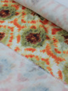 Tecido Cambraia Italiano Tie Dye Verde e Laranja