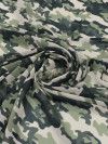 Tecido Crepe Chiffon Italiano Camuflado Verde