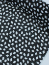 Tecido Crepe Chiffon Italiano Pingos Preto e Branco