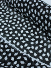 Tecido Crepe Chiffon Italiano Pingos Preto e Branco