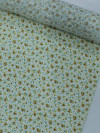 Tecido Tricoline Italiano Micro Floral Amarelo e Branco