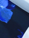 Tecido Viscose Italiano Maxi Flores Tons de Azul
