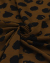 Tecido Viscose Italiano Animal Print Preto e Marrom