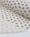 Tecido Linho Misto Camisaria Micro Ramos Marrom e Cru