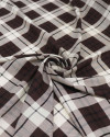 Tecido Viscose Macro Xadrez Creme, Preto e Marrom