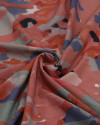 Tecido Crepe Salinas Pintura Abstrata Tons de Outono