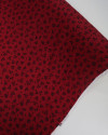 Tecido Viscose Micro Buquê Floral Preto e Vermelho