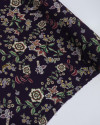 Tecido Viscose Texturizada Flores, Onças e Corujas Colorido e Roxo