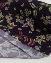 Tecido Viscose Texturizada Flores, Onças e Corujas Colorido e Roxo