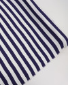 Tecido Viscose Sarjada Listras Azul Marinho Noite e Branco