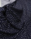 Tecido Crepe de Viscose Micro Liberty Branco e Azul Marinho