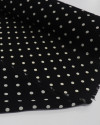 Tecido Crepe Chiffon Italiano Grosso Poá Creme e Preto