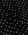 Tecido Crepe Chiffon Italiano Grosso Poá Creme e Preto