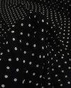 Tecido Crepe Chiffon Italiano Grosso Poá Creme e Preto