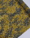 Tecido Crepe de Viscose Brocado Italiano Animal Pritn Sobreposto Amarelo Mostarda