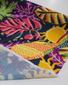 Tecido Viscose Creponada Italiano Estampa Tropical Colorida