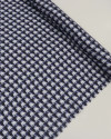 Tecido Viscose Italiano Ilusão de Ótica Branco e Tons de Azul