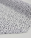 Tecido Crepe de Viscose Italiano Micro Corações Irregulares P/B