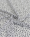 Tecido Crepe de Viscose Italiano Micro Corações Irregulares P/B