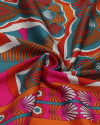 Tecido Crepe Silk Italiano Estampa Lenço Boho Chique Colorido